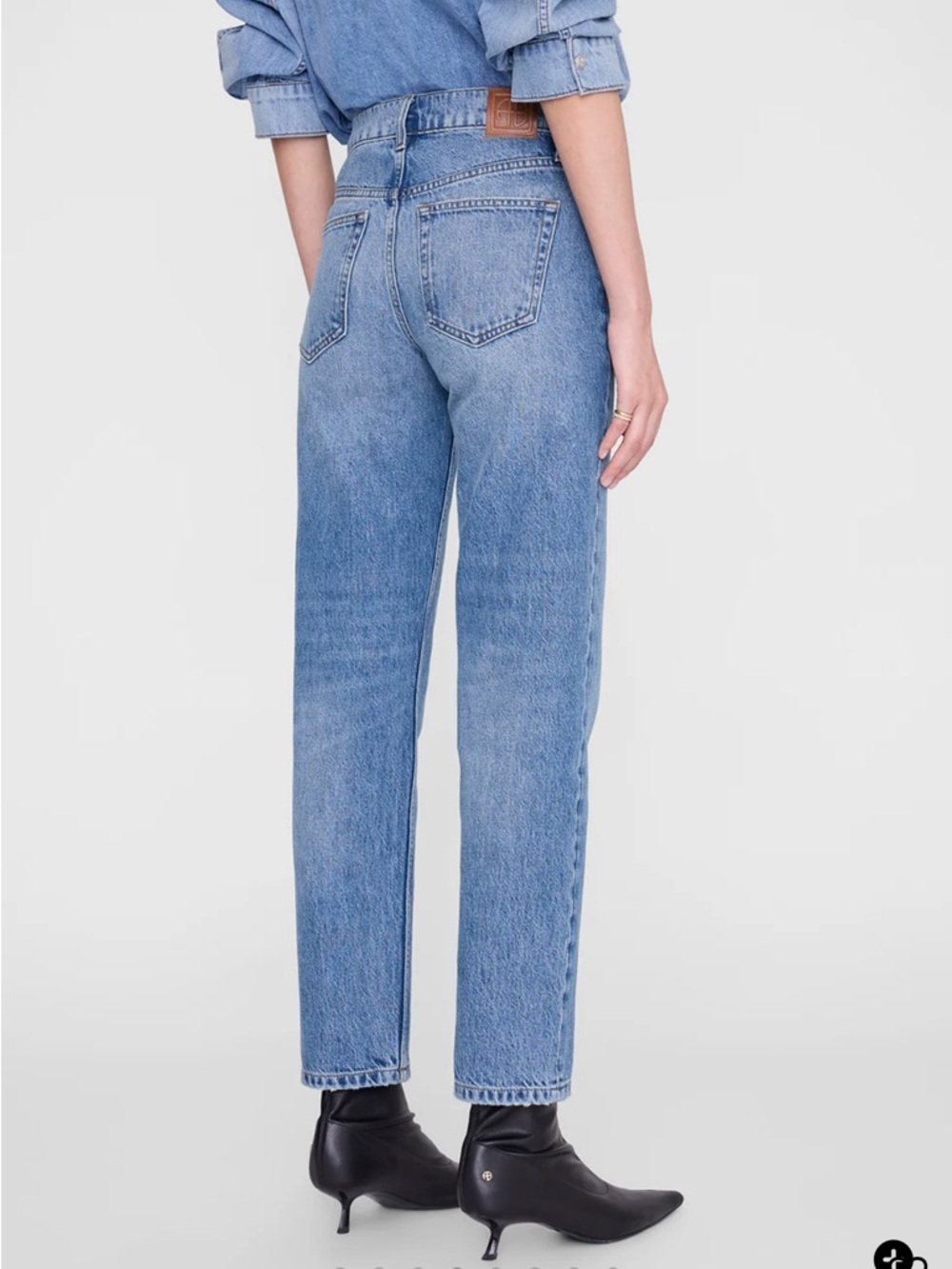 ANINE BING Jane Skinny/Slim Jeans in Cascade Blue – Size 30 - Picture 3 of 14